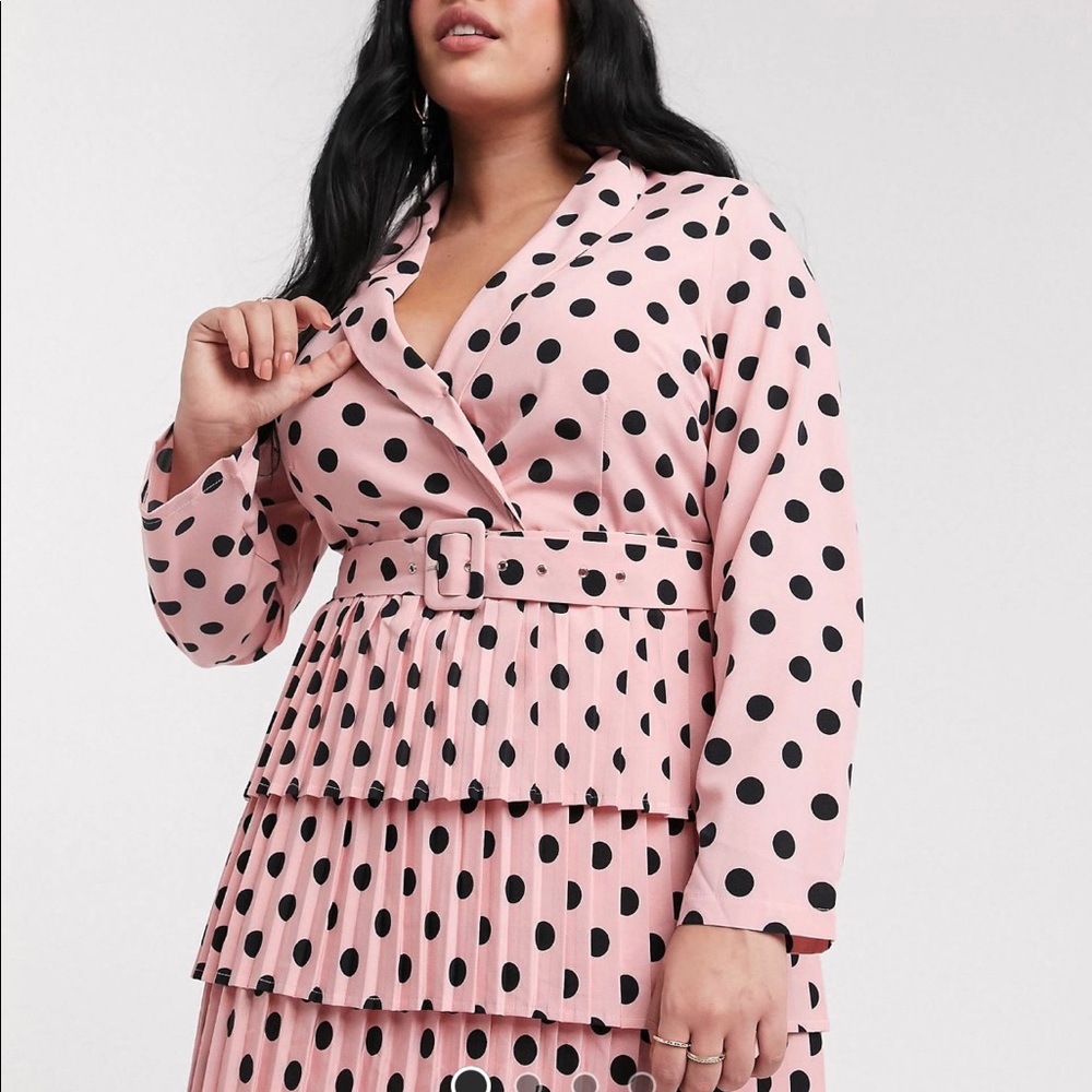 Blazer dress with belt